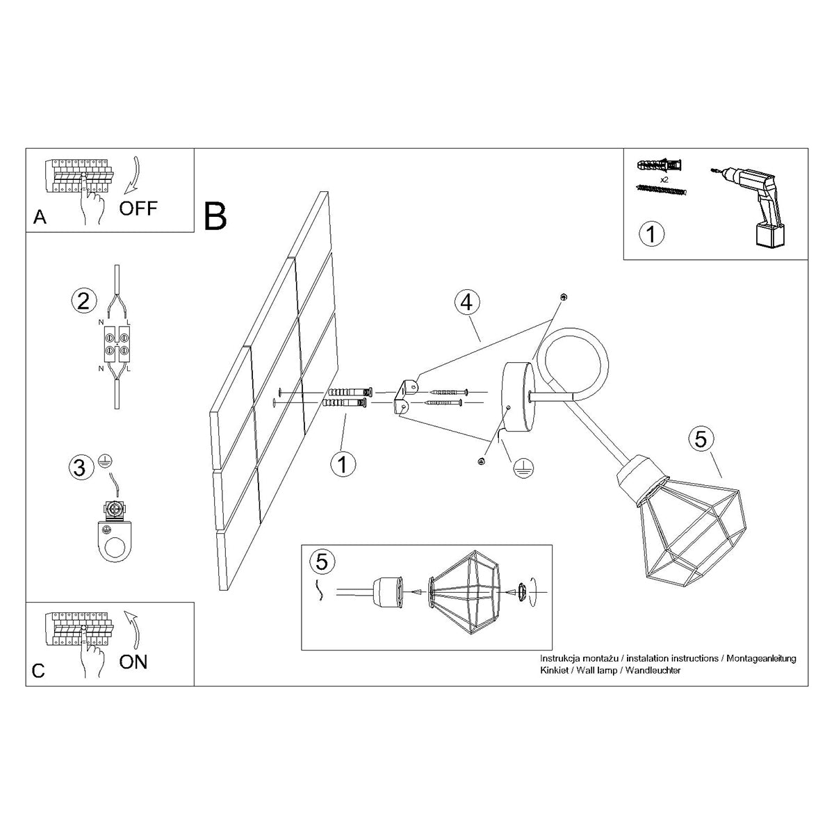 wandlamp-artemis-1s-zwart