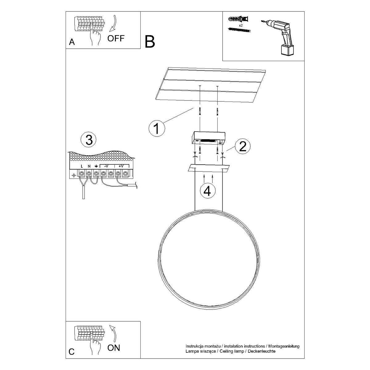 hanglamp-rio-55-zwart-3000k