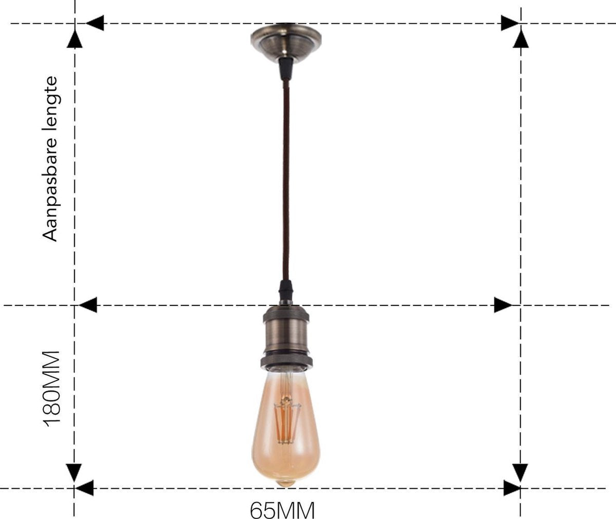 LED Lamp - Filament Lamp - E27 - Dimbaar - Warm Wit - Lucide - Pochon