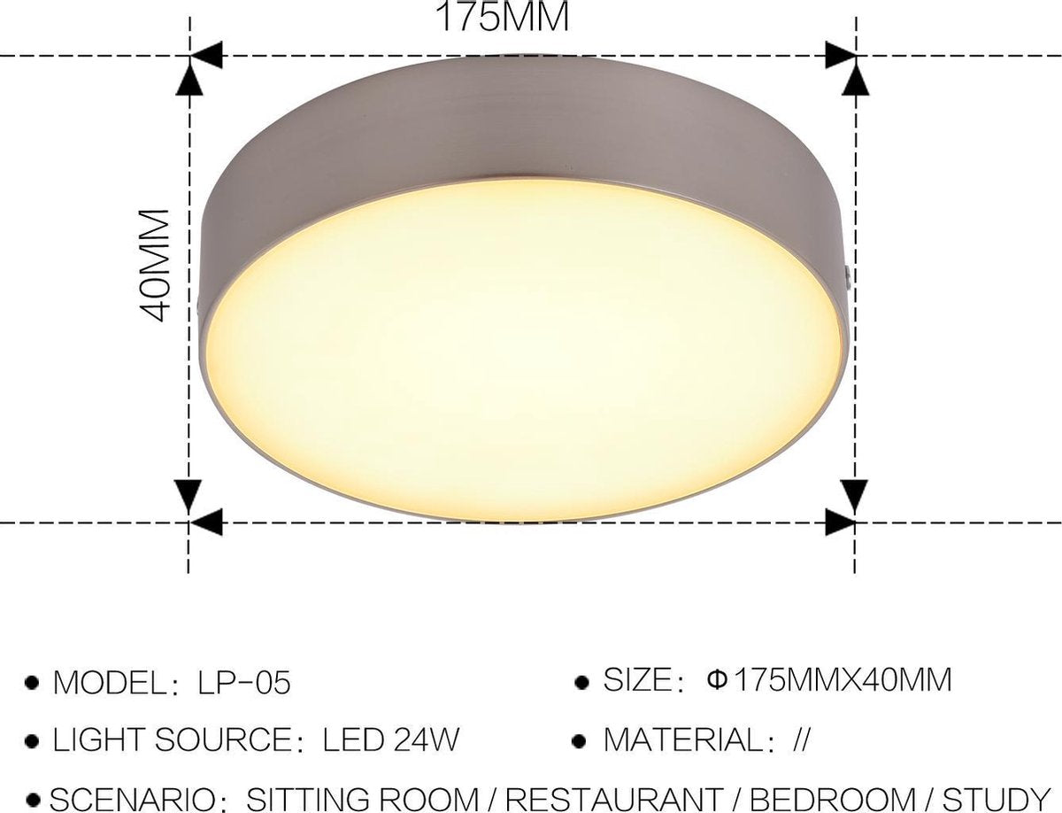 Plafondlamp Chroom - Pochon