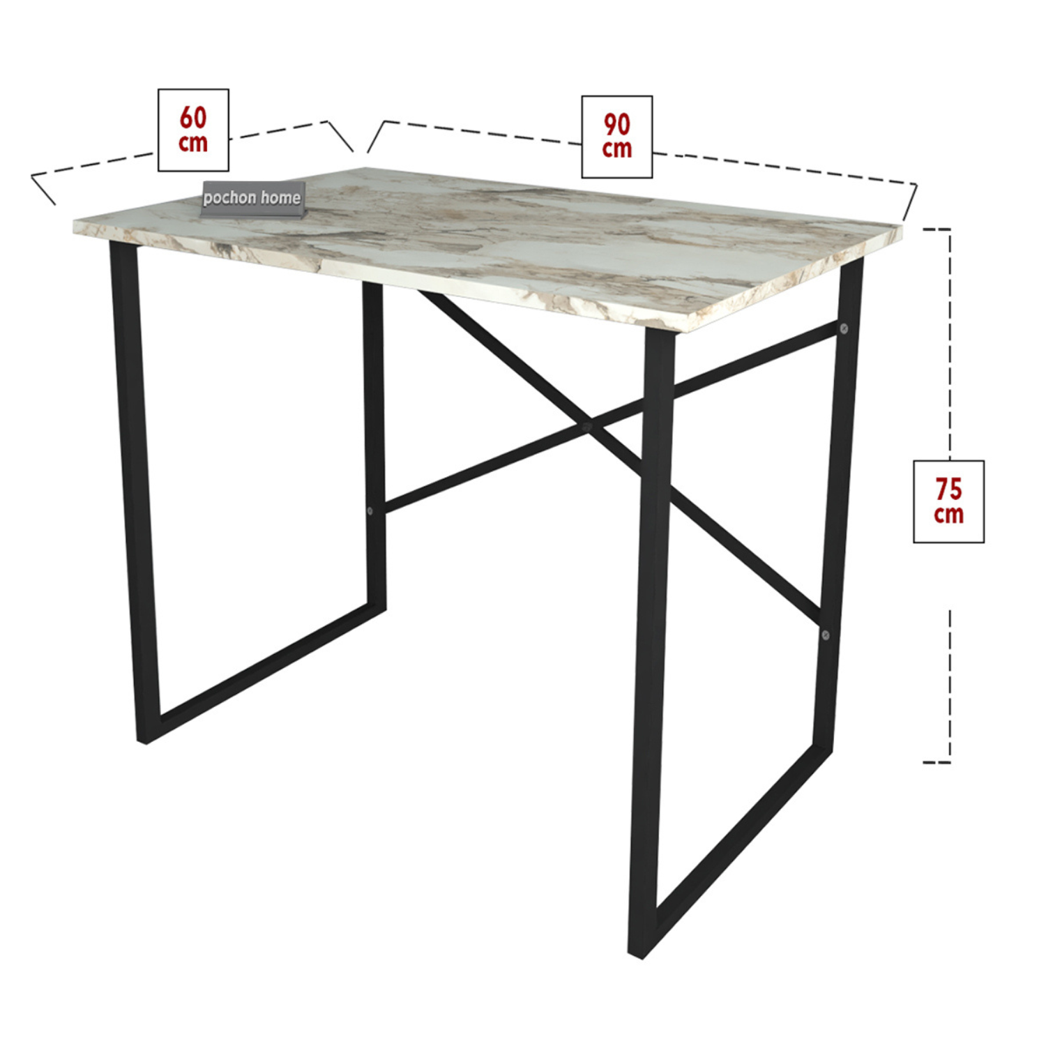 Bureau Lelie - Wit Marmer - Pochon