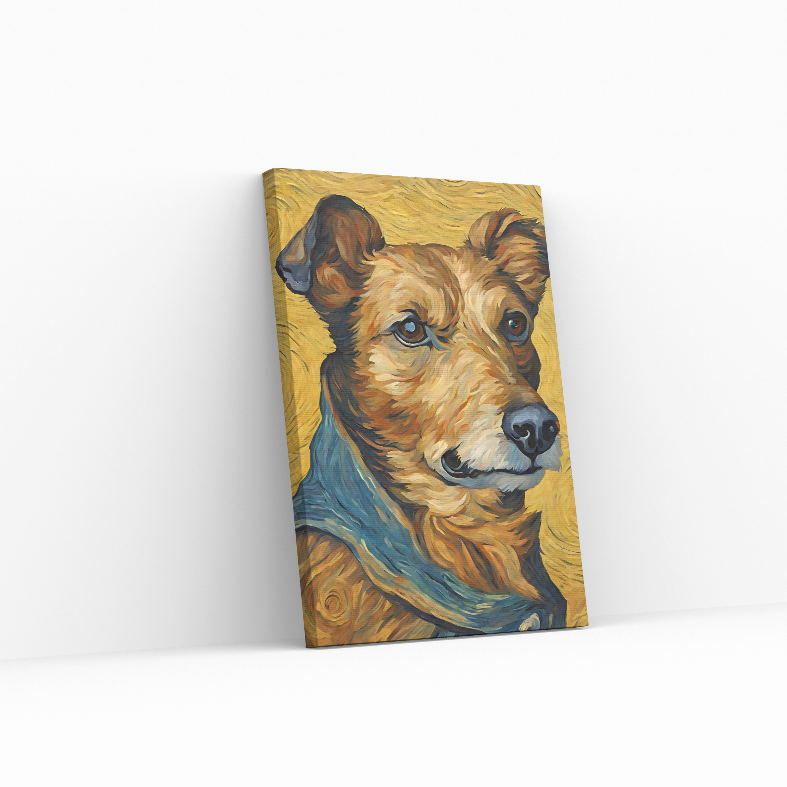 Hond van Gogh Canvas Schilderij - Pochon