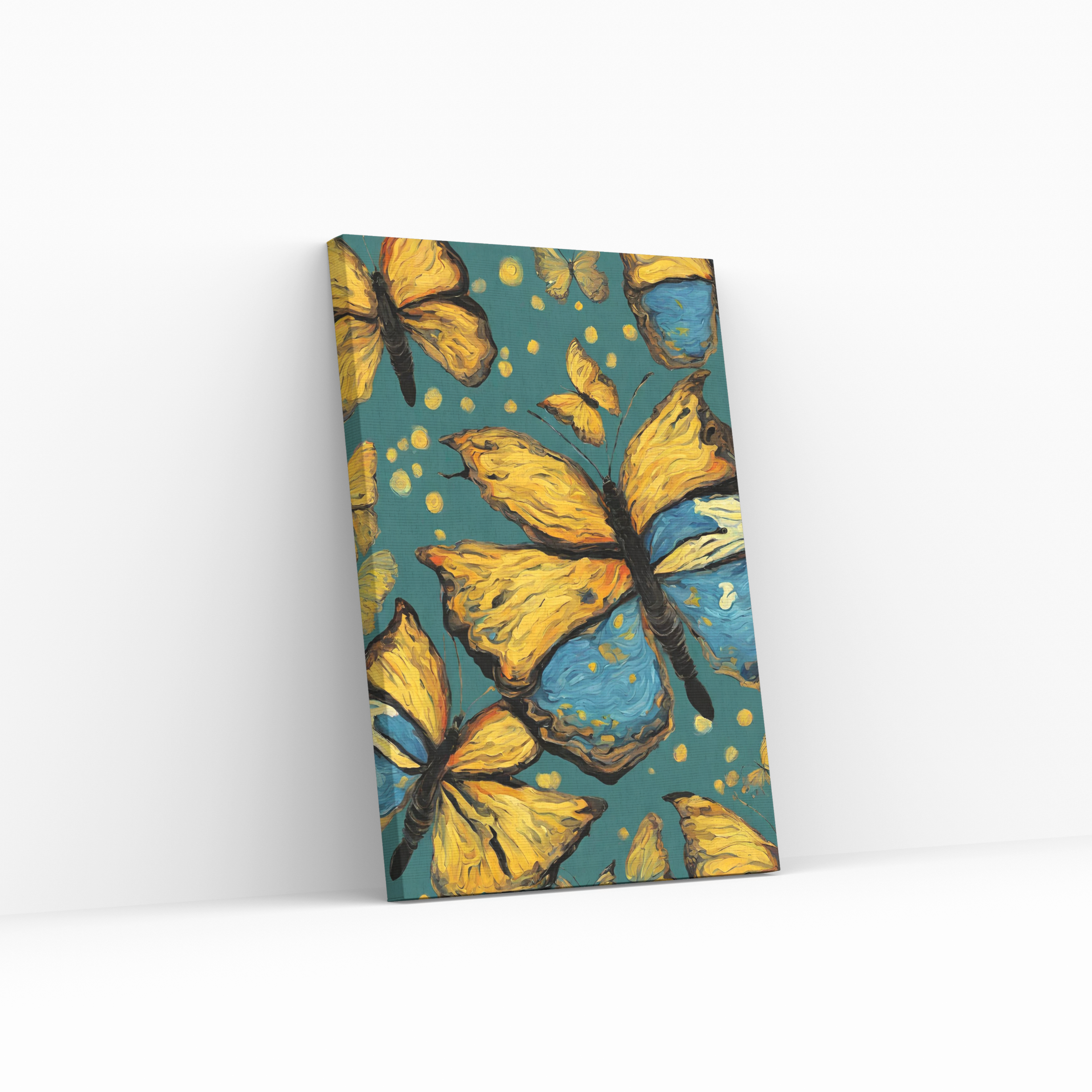 Vlinder van Gogh Canvas Schilderij - Pochon