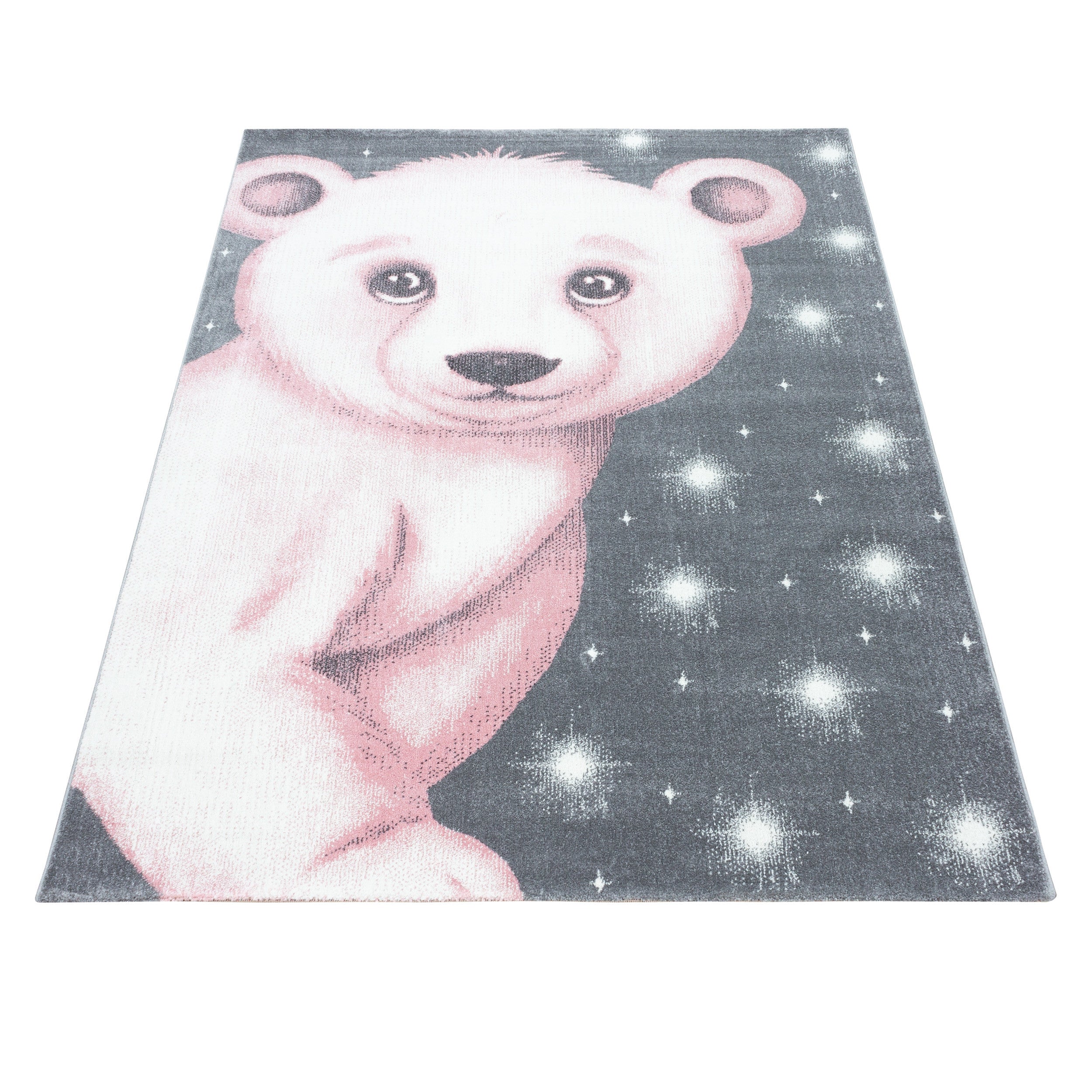 Tapijt Bambi - 80x150 - Beer - Roze  Pochon