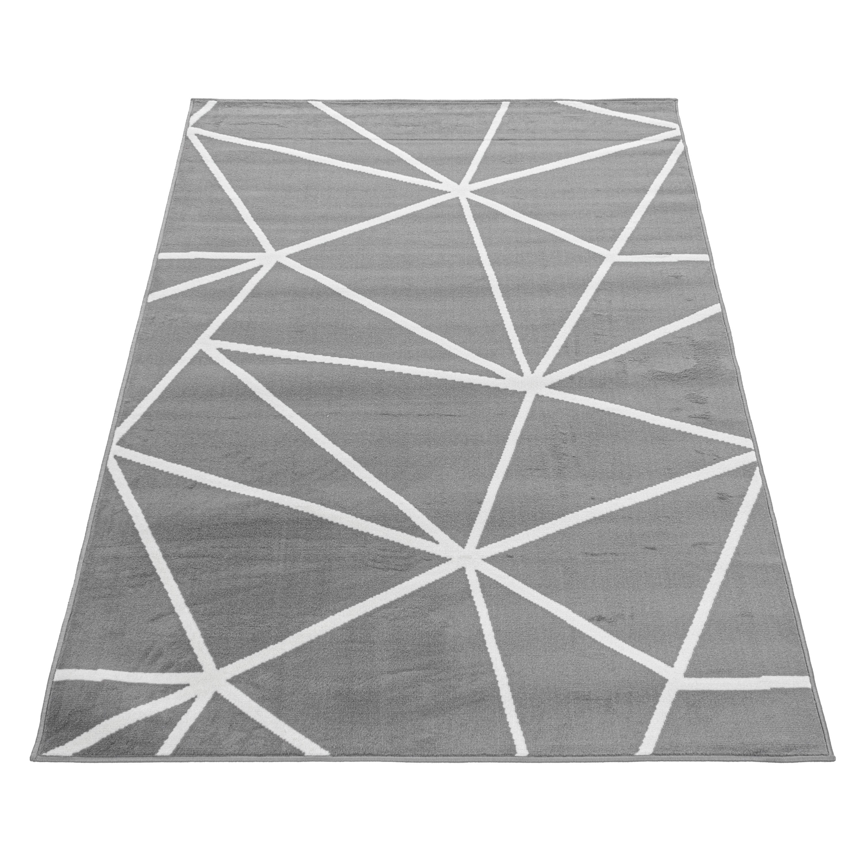 Tapijt Base - 60x100 - Geometrisch - Grijs  Pochon