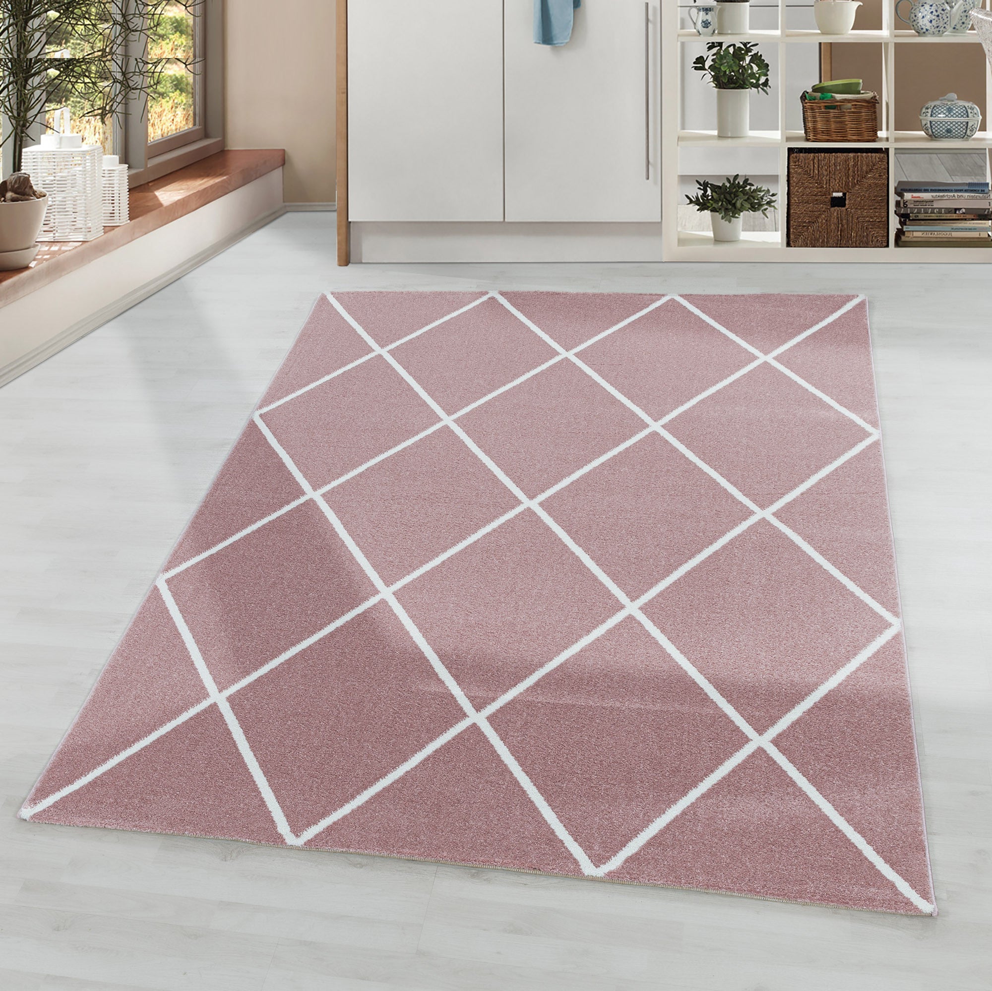 Tapijt Rio - 80x150 - Geometrisch - Roze  Pochon