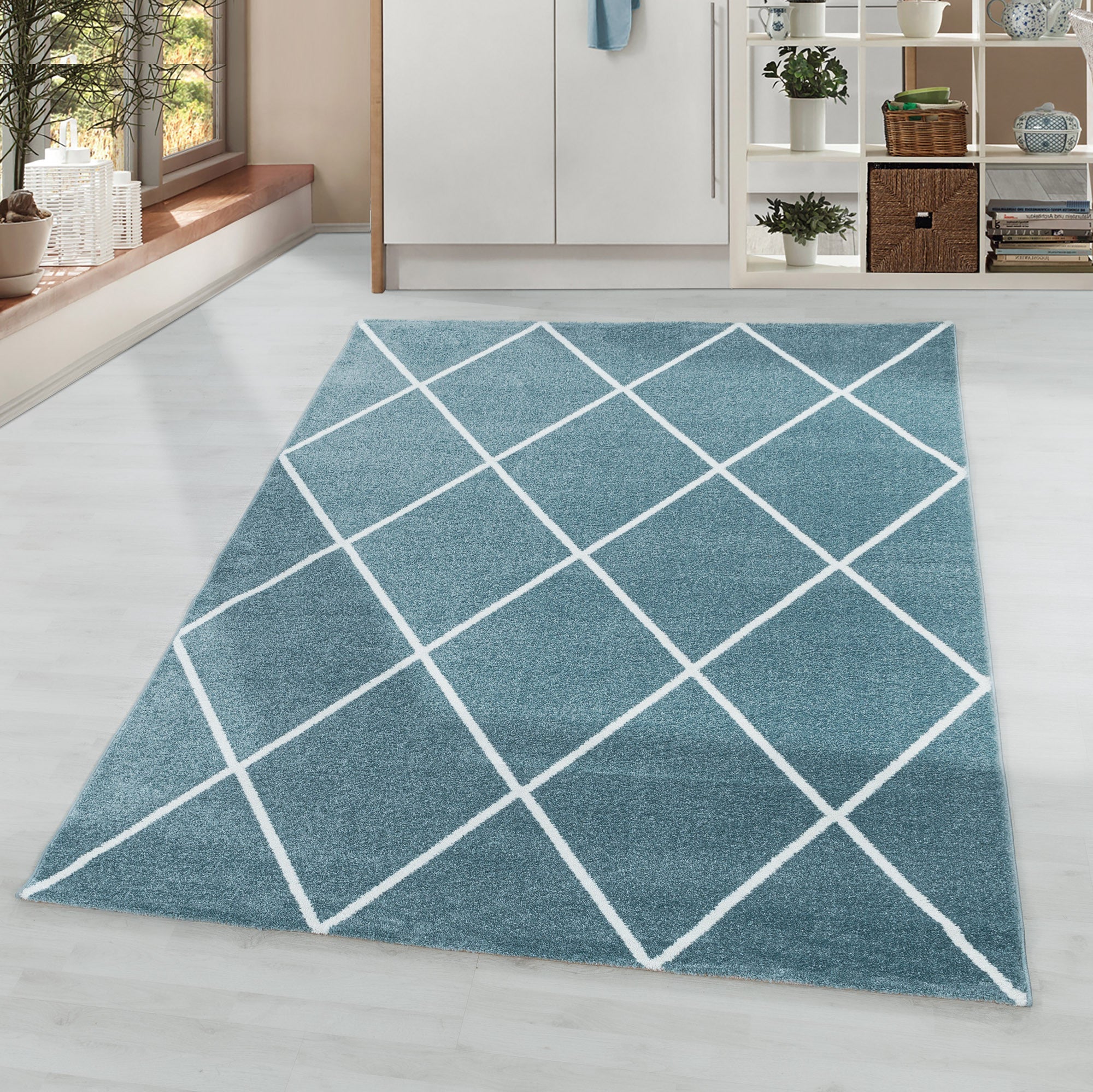 Tapijt Rio - 80x150 - Geometrisch - Blauw  Pochon