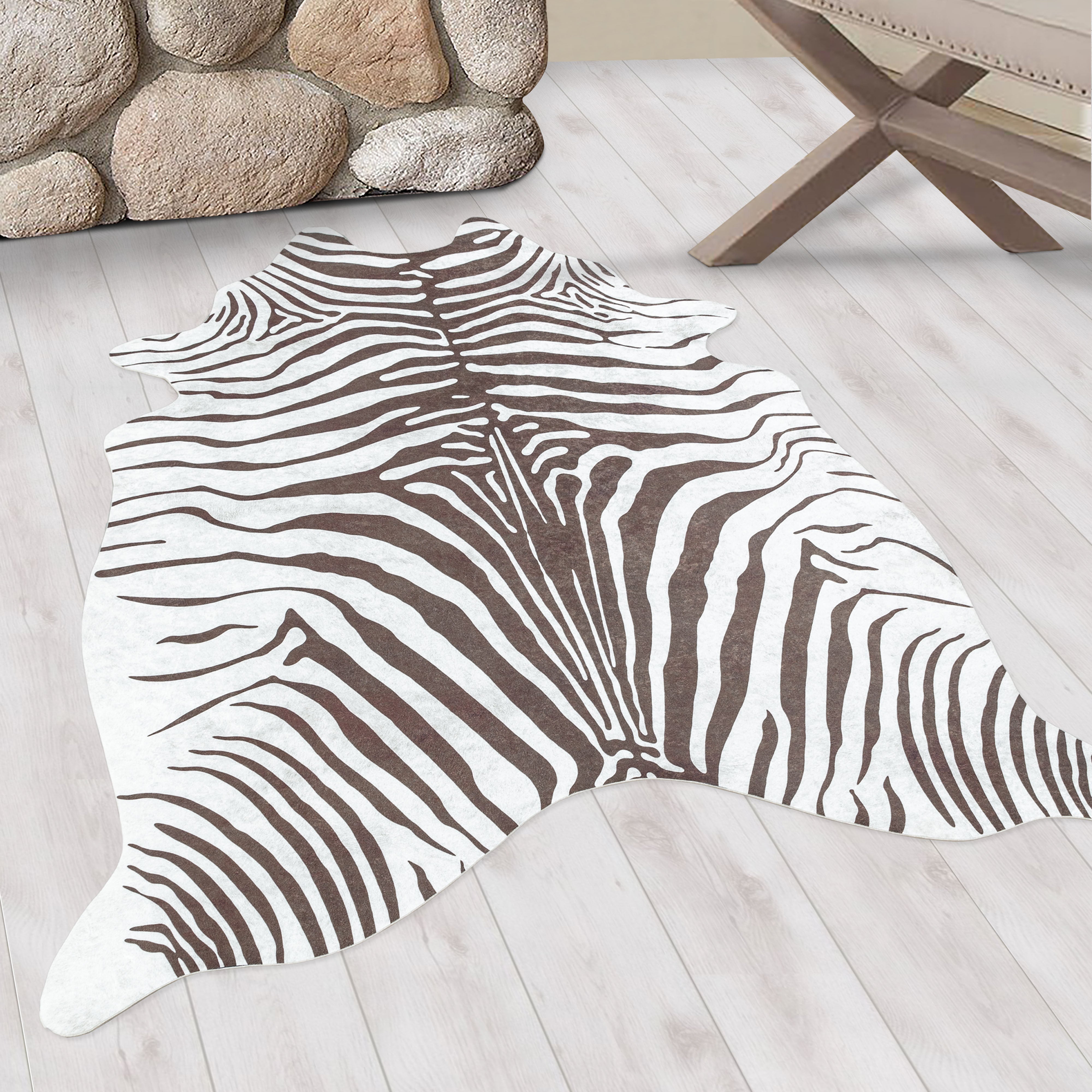 Tapijt Etosha - 100x135 - Imitatieleer - Bruin  Pochon